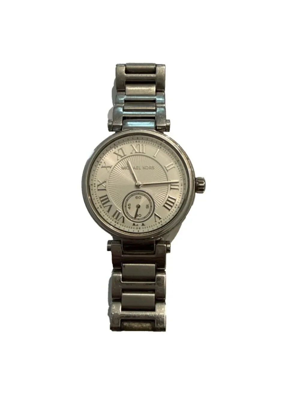 Michael Kors Skylar MK5866 Stainless Steel Analog Dial Quartz Watch NEW BATTERY